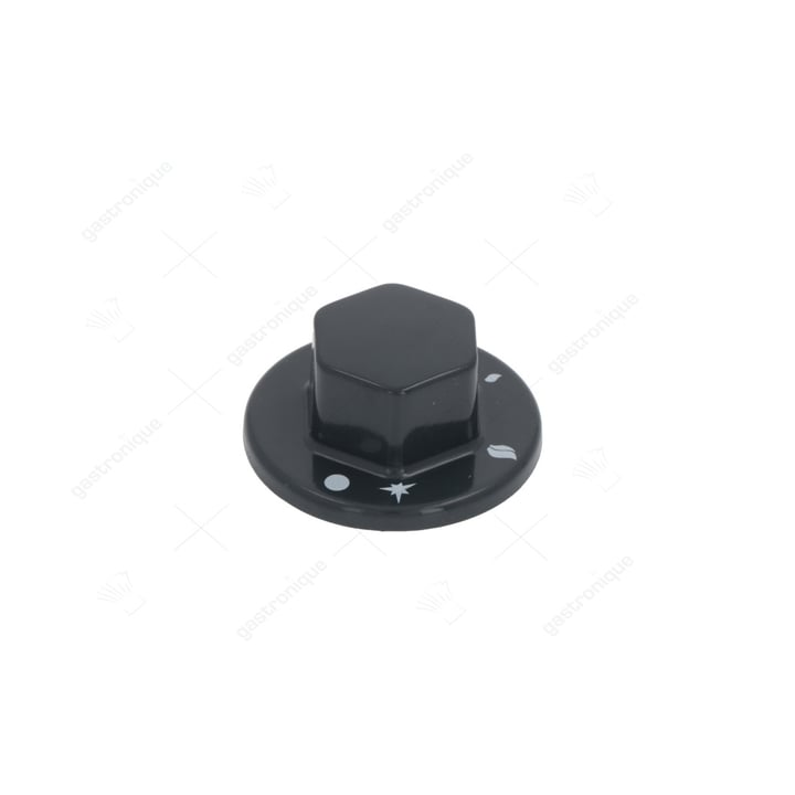 zwarte knop ø 55 mm bedrukt