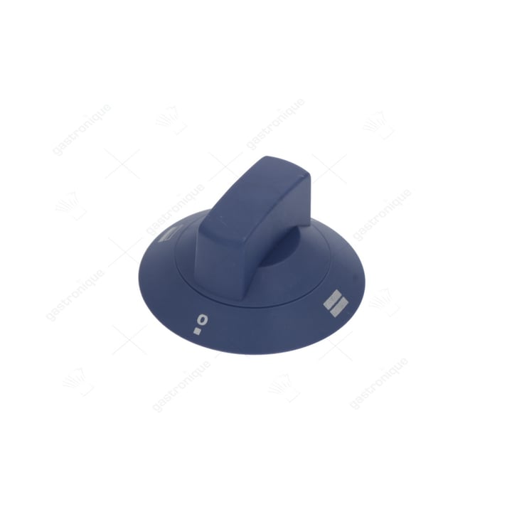 blauer Knopf ø 60 mm bedruckt