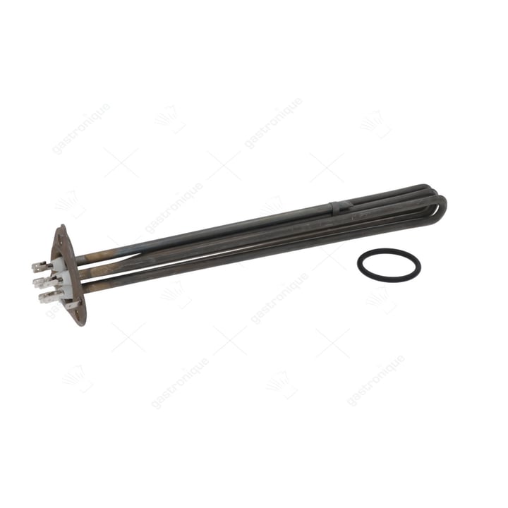 Heizelement 8000W 230V L 384mm 3-Loch-Flanschanschluss Flachstecker 6,3mm Rohr ø 8,5mm VC 3