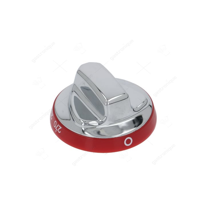 zilveren knop-rood ø 72 mm 100-270°c
