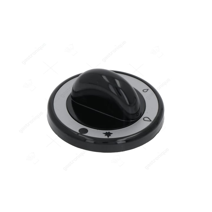 zwarte knop ø 62 mm bedrukt