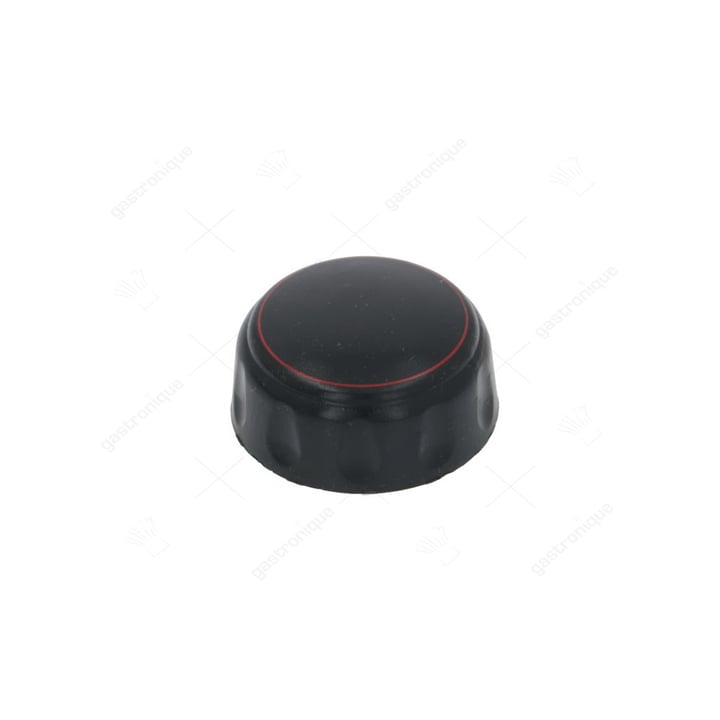 knopf ø 45mm achse ø 6x4,6mm schwarz/rot