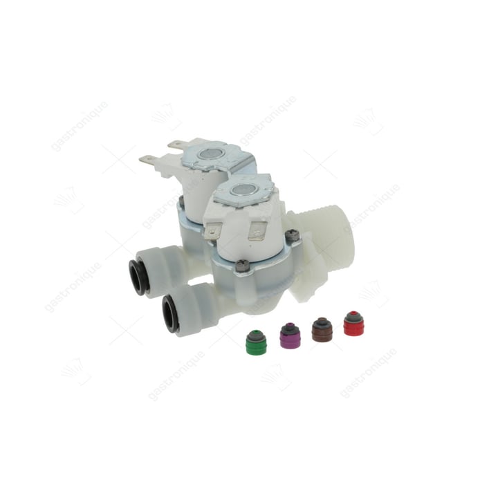 magneetventiel dubbel recht 230 ingang 3/4" uitgang JG 10 t.max. 25°C inschakeltijd 100% RPE