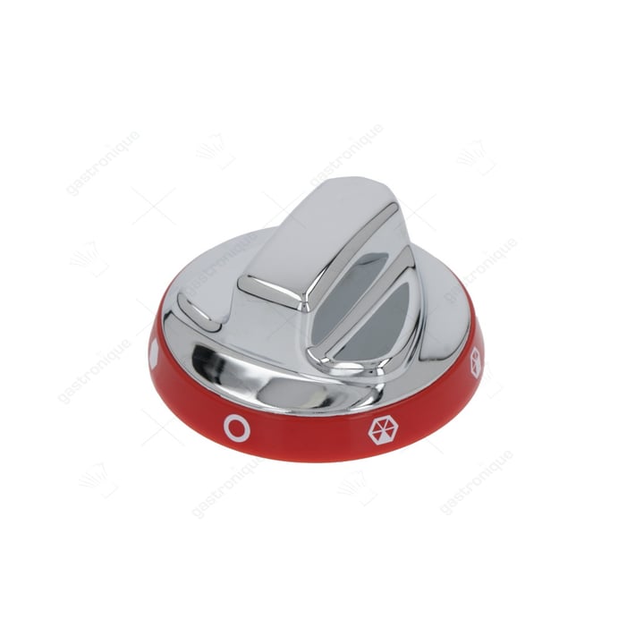 knob slver-red ø 72 mm electrical