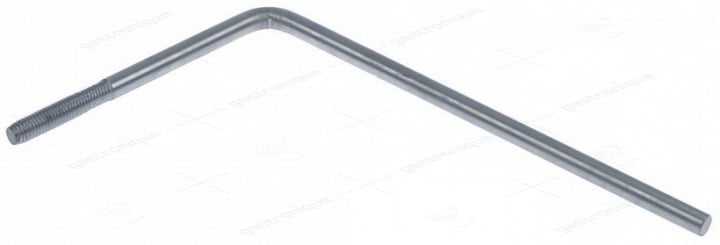 trekstang L 220mm ø 10mm draad M10x1,5 voor overlooppijp