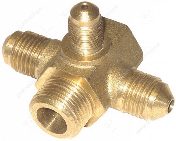 coupling 3 ways  ø 1/4"m-1/4"m-1/8"m