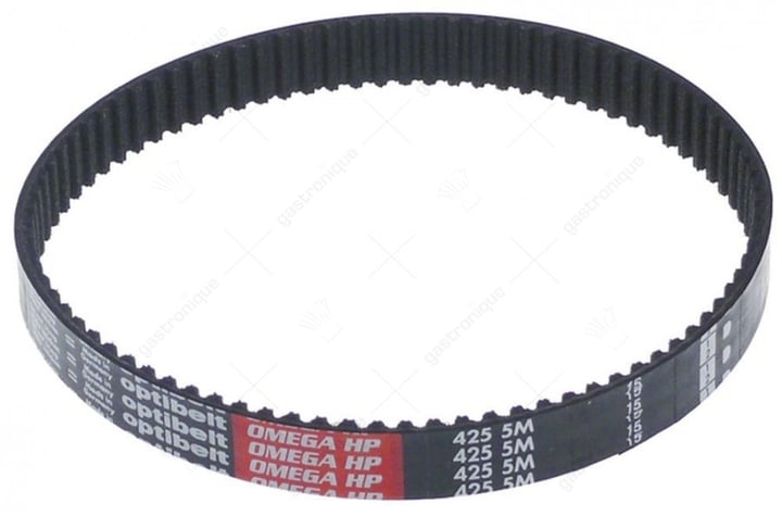 tandriem profiel CL30/CL50 L 425mm rubber met textielinsert CODE 425 5M B 15mm