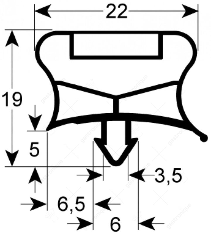 indruk deurrubber buitenmaat- 750x690 mm
