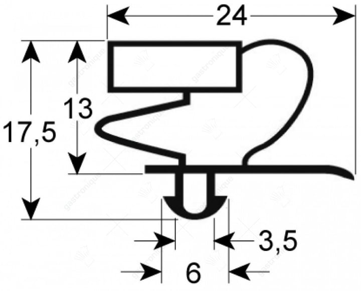 DEURRUBBER 1613x647 mm