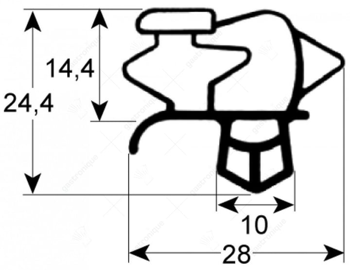 Deurrubber 1030 - 2000 mm