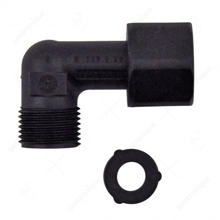 Aansluitboog 3/8″ haaks