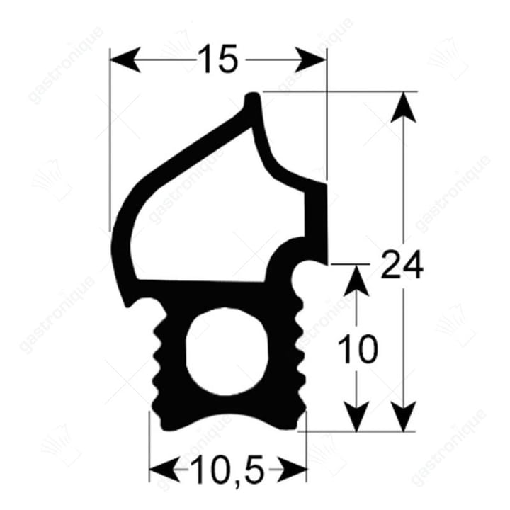 Deurrubber 459x758 mm 10.10 Convotherm 4