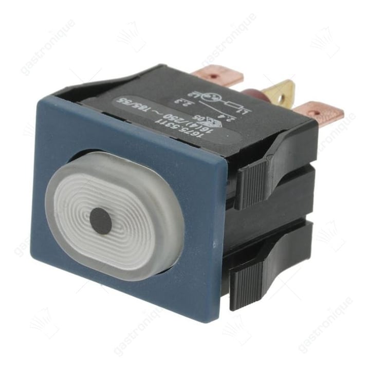 drukschakelaar 1 polig wit