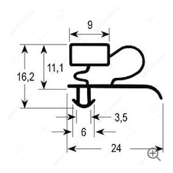 Deurrubber 1570x663 mm