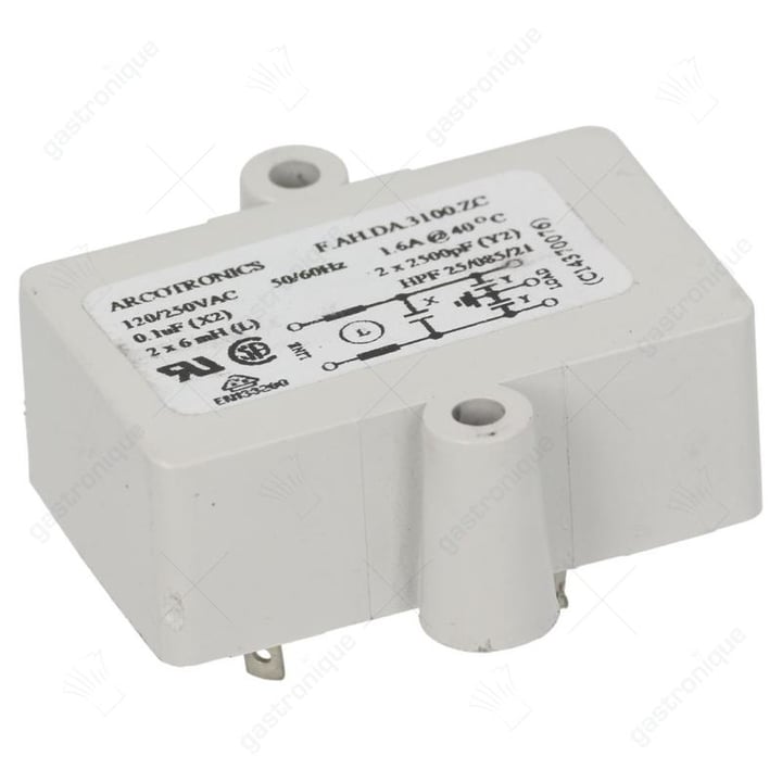 Elektronische ruisfilter 0,1µF 120/250V 50/60Hz 1,6A