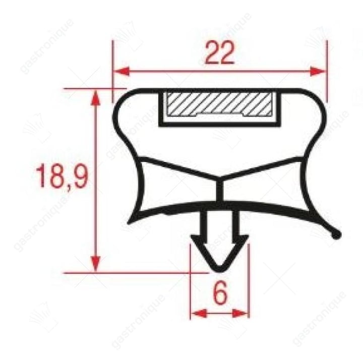 DEURRUBBER 620x400 mm