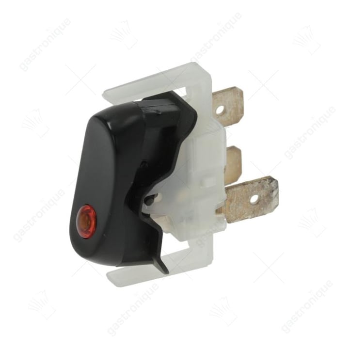 2 polige schakelaar zwart 16a 250v