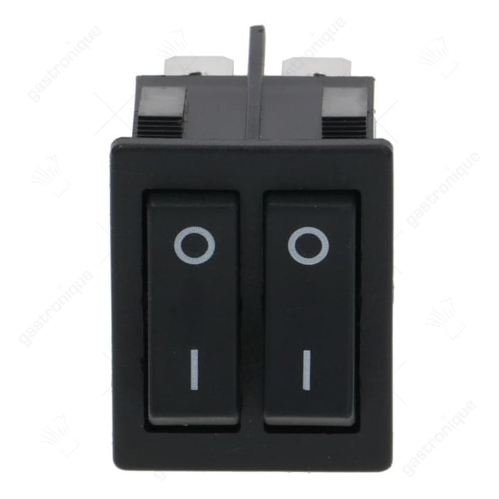 1-POLIGE SCHAKELAAR DUBBEL ZWART