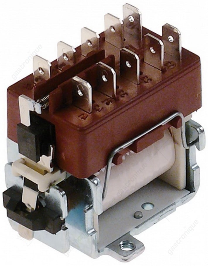 relais 230V hoofdcontact 3NO/1NC hulpcontact knop ø70mm (227-delig)