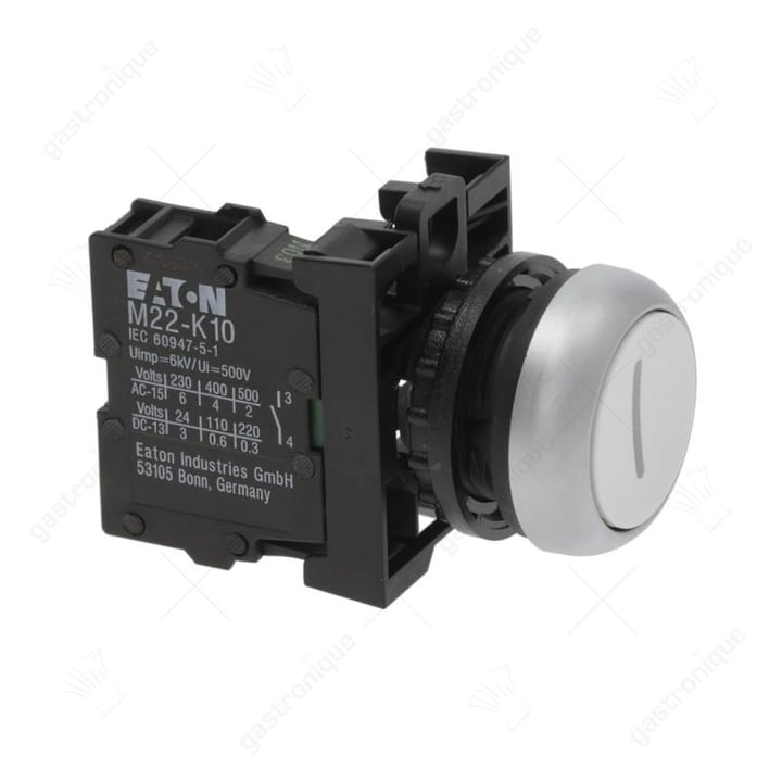 schakelaar drukknop rond inbouwmaat ø 22 mm 1 x NO