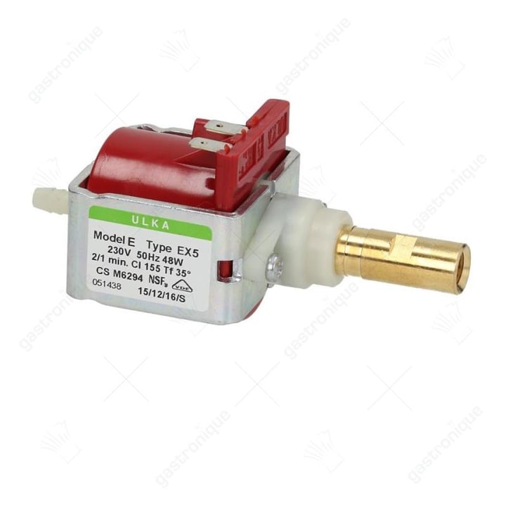 vibriatiepomp type EX 5 230V 48W 50Hz ingang ø 6 uitgang ø 1/8" ULKA uitgang conisch koper L 123mm