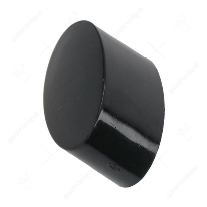 ovale knop 21x11 mm zwart