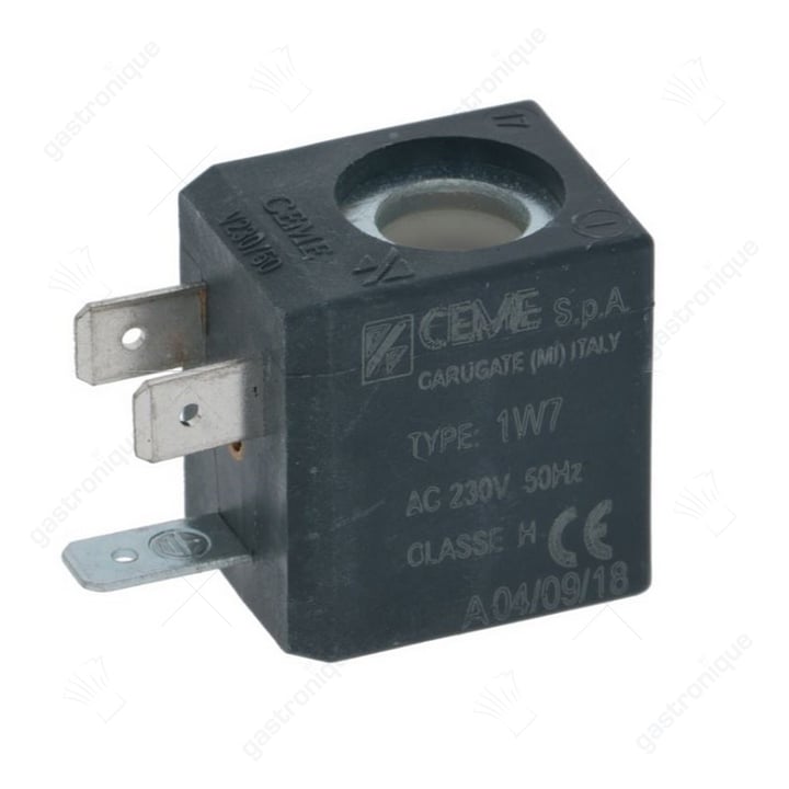 magneetspoel aansluiting vlaksteker 6,3mm CEME 50Hz 230V H 30mm afname ø 10mm spanning AC