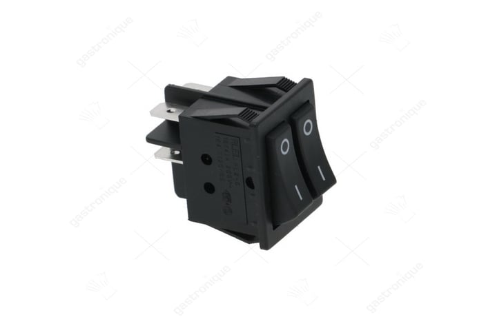 interrupteur unipolaire double noir