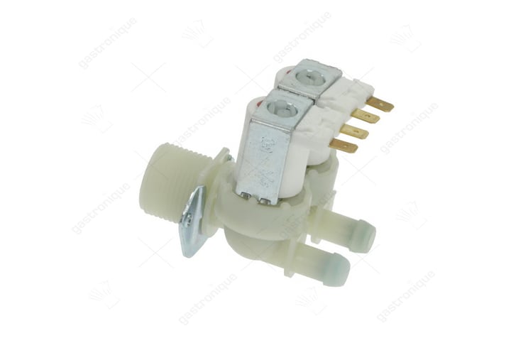 magneetventiel dubbel recht 230VAC ingang 3/4" ingang 10l/min uitgang 1/0,25l/min DN10