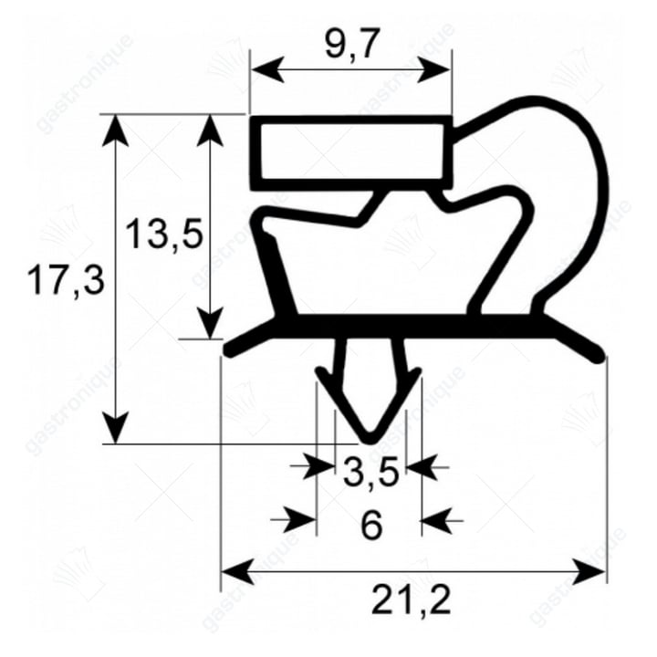 DEURRUBBER 402x185 mm
