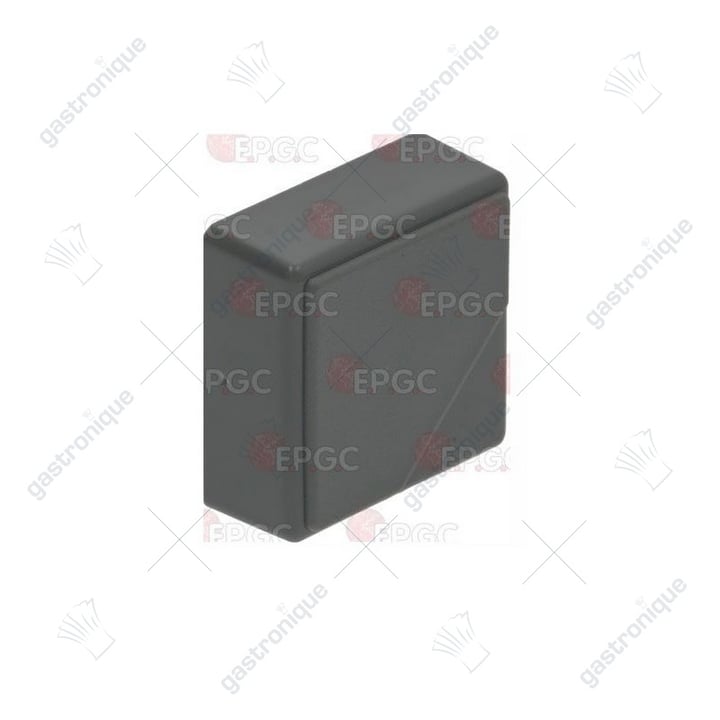 vierkante drukknop grijs 23 x 23 mm