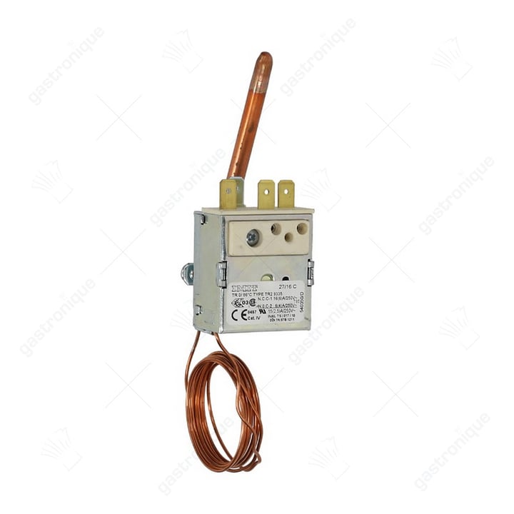 thermostaat t.max. 90°C 1-polig 1CO 16A voeler ø 6,5 mm voeler 110mm capilair 1500 mm TR2