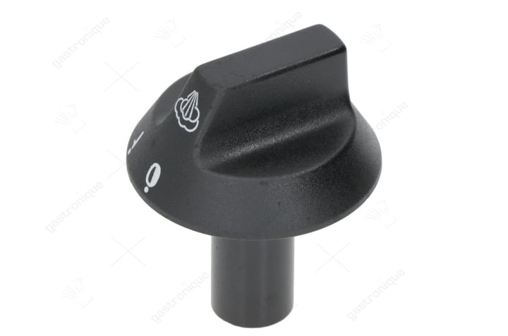 zwarte knop ø 54 mm 0-1 bedrukt