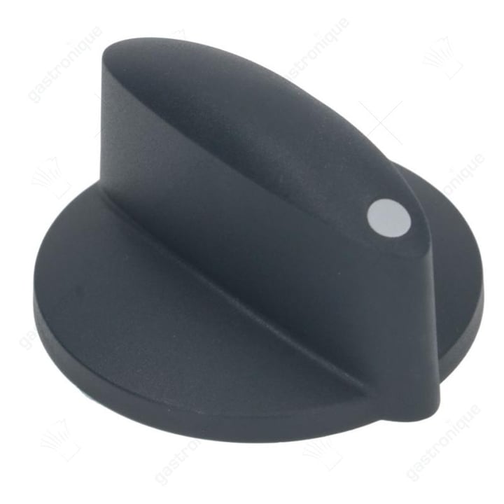 knop schakelaar nulstreep ø 50mm as ø 6x4,6mm afvlakking boven zwart
