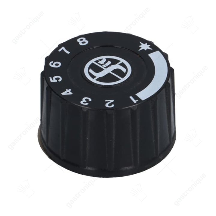 knop minisit zwart ø 37 mm