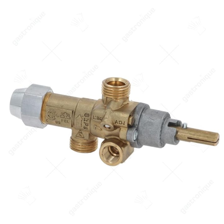 Gaskraan type 21S bypass sproeier ø 0,35mm gasingang M16x1,5 (pijp ø 10mm)