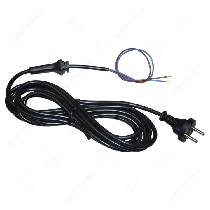 aansluitsnoer CEE7/17 2-polig 1,5mm² met schroeven zwart L 3750mm stekertype C