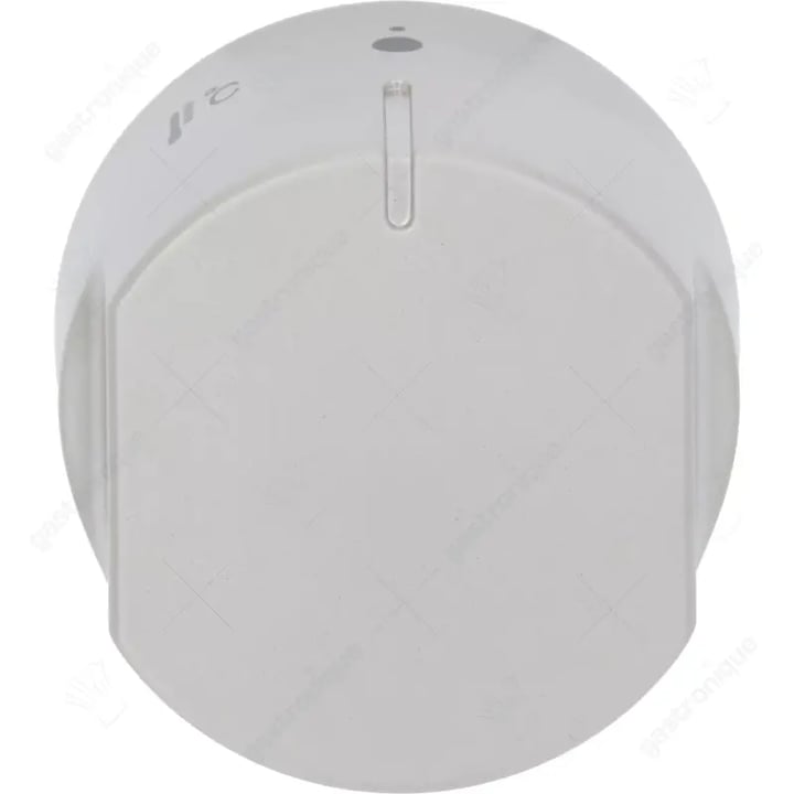 Knop thermostaat t.max. 260°C ø 41mm as ø 6x4,6mm afvlakking onder zilver